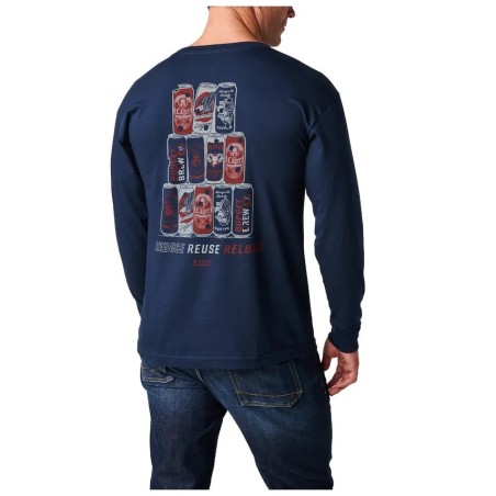 5.11 BEER CAN SHOOTING LS TEE NAVY SIZE 2XL 76005