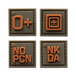 5.11 BLOOD TYPE PATCH KIT O POSITIVE GREEN 92246OP