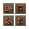 5.11 BLOOD TYPE PATCH KIT O POSITIVE GREEN 92246OP