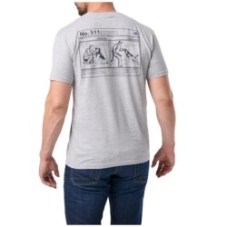 5.11 GREAT DOG S/S TEE HEATHER GREY SIZE S 76105