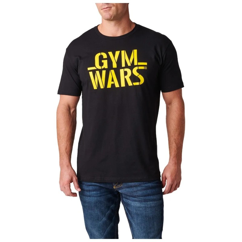 5.11 GYM WARS SS TEE BLACK SIZE S 76010