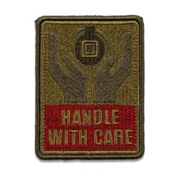 5.11 HANDLE WITH CARE PATCH GREEN 1SZ 92181