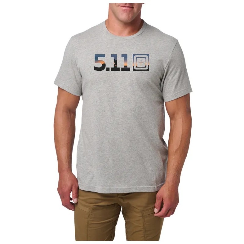 5.11 LEGACY SUNSET SS TEE HEATHER GREY SIZE S 76015