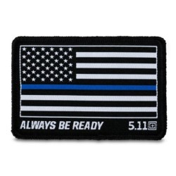 5.11 PAINTED THIN BLUE LINE PATCH FIRE MED BLUE 81729A