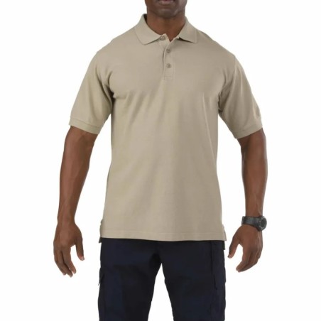5.11 PROFESSIONAL SHORT SLEEVE POLO SILVER TAN SIZE M 41060