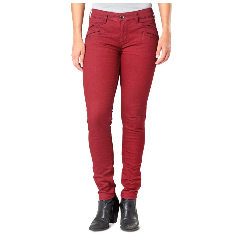 5.11 WOMENS DEFENDER FLEX SLIM PANTS CODE RED  SIZE 4 LENGTH R  64415