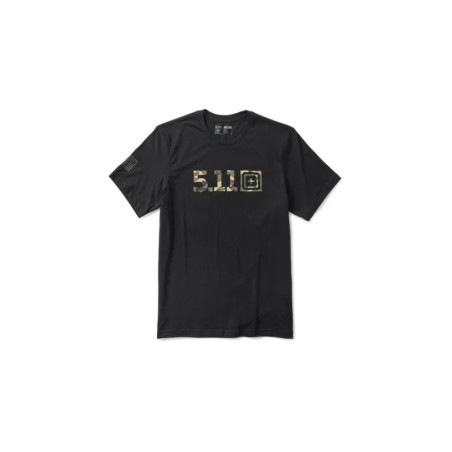 5.11 WOODLAND CAMO FILL SS TEE BLACK SIZE 2XL 76327