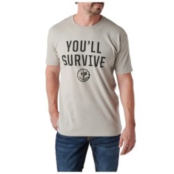 5.11 YOULL SURVIVE SS TEE LIGHT GREY SIZE S 76011