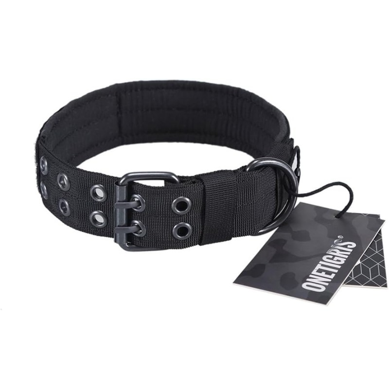 ONE TIGRIS DOG COLLAR 02 BLACK  SIZE M TG-GBT02-BKM