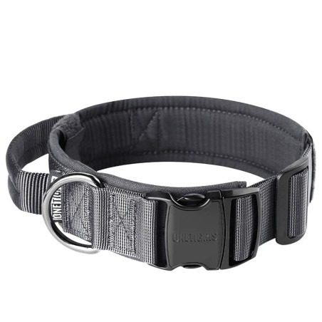 ONE TIGRIS DOG COLLAR 08 GREY SIZE L DG-GBT08A-GYL