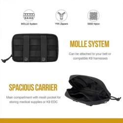 ONE TIGRIS MOLLE DOG POUCHES BLACK  TG-GFJ20-BK