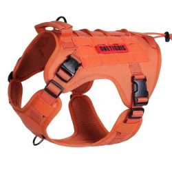 ONE TIGRIS FIRE WATCHER DOG HARNESS 2.0 BUCKLE PLASTIC SIZE M ORANGE D