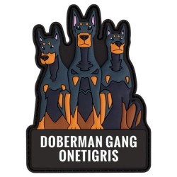 ONE TIGRIS DOBERMAN GANG MORALE PATCH BLACK DG-MST102A-BK